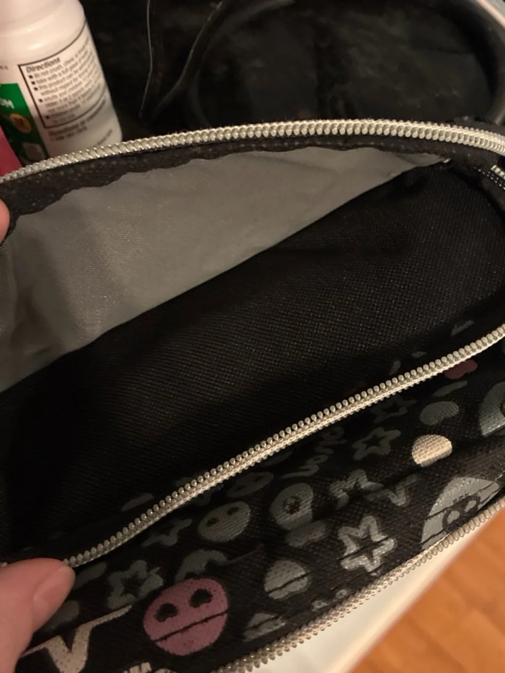 Plush poison skull star pattern Travel Pouch/pencil case/cosmetic bag
